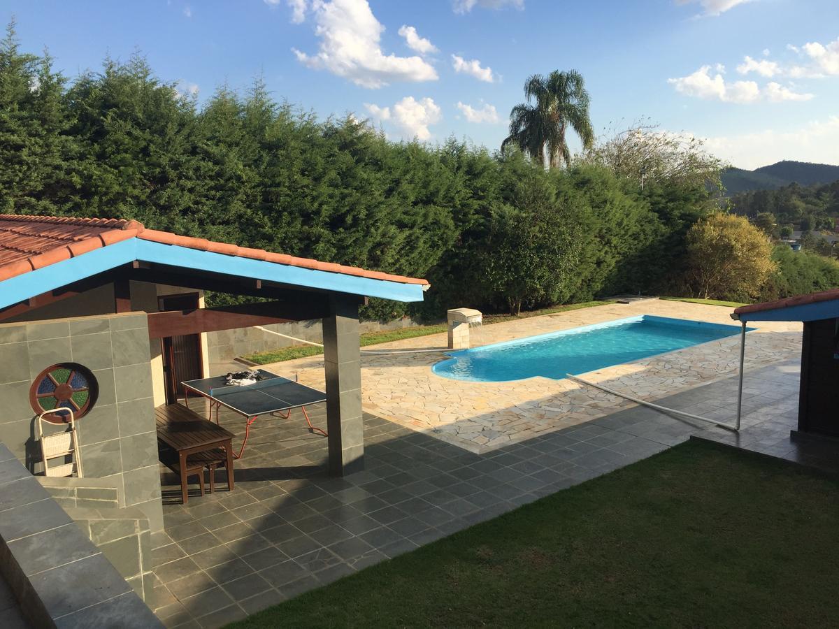 Linda Chacara Com Piscina Villa Atibaia Bagian luar foto